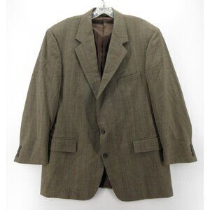 VINTAGE Ralph Lauren Polo Sport Coat 43 Wool Blazer Striped Jacket USA